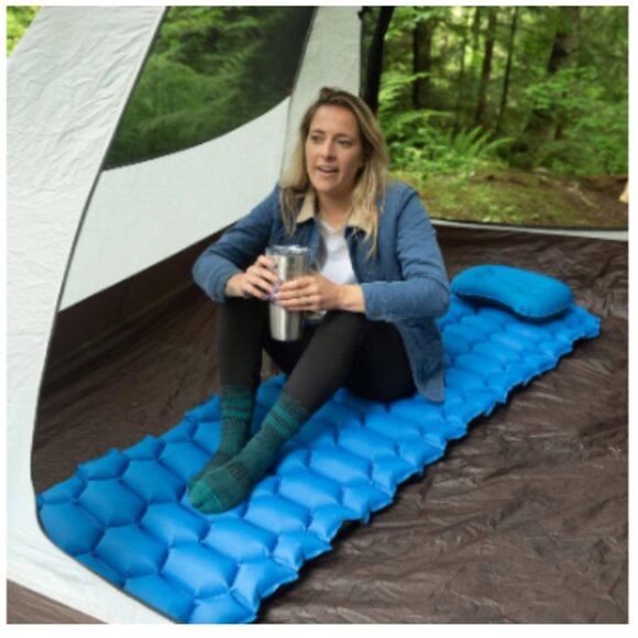 Cascade Mountain Tech Insulated Sleeping Pad With Pillow - Picture 1 of 6